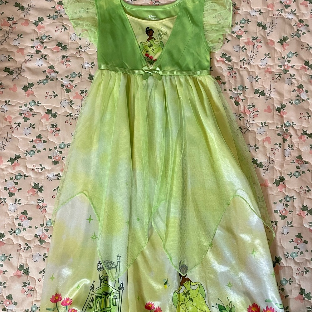Green Princess Dress with Tiana Design